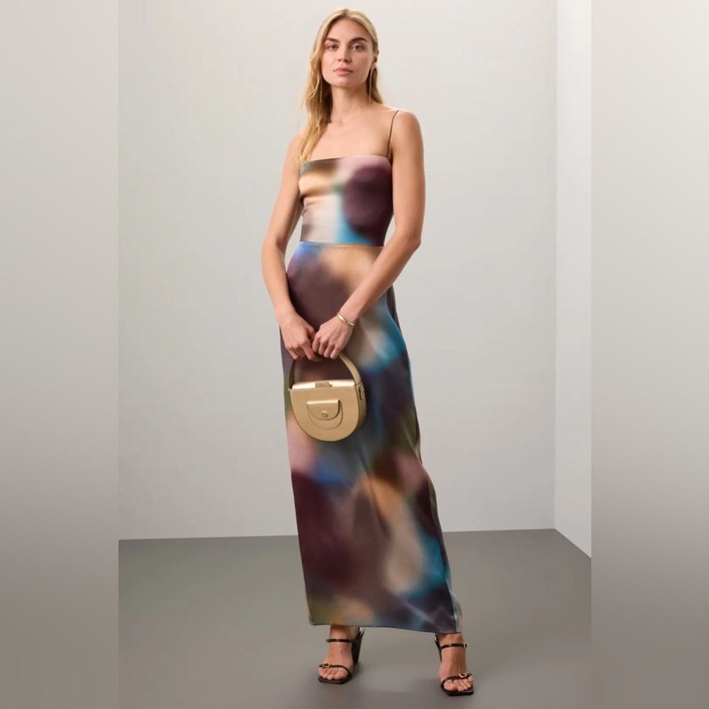 Reformation Frankie Blur Dress 100% Silk | Size 8